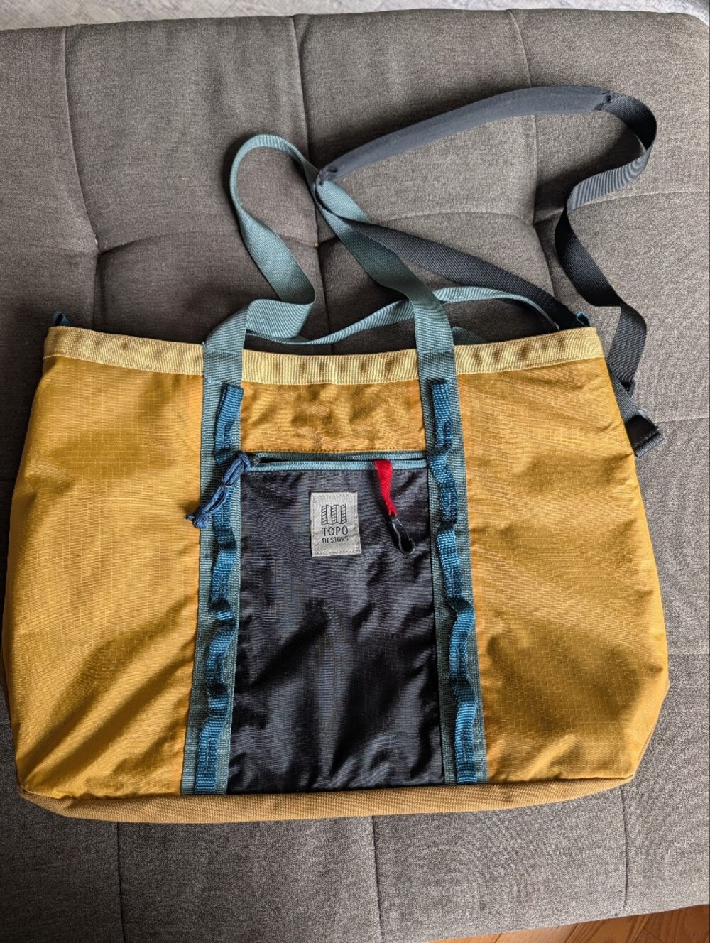 Topo Designs Mountain Utility Tote Mustard And Black